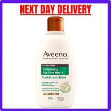 Image of Aveeno Scalp Soothing Shampoo Volumising Fine Hair Fresh Greens Blend 300ml UK