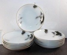 FUKAGAWA Arita Landscape 903 Pattern - Set of 6 Coupe Soup Bowls 12 Available 