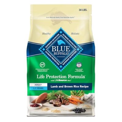 Blue Buffalo Life Protection Formula Lamb and Brown Rice Dry Dog Food 34 lb