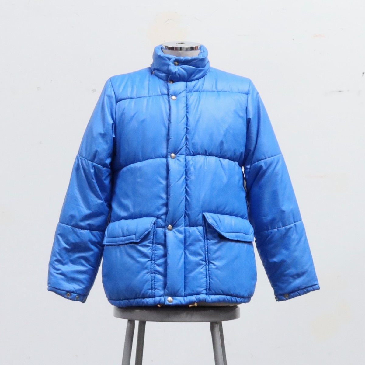 Vintage 80s North Face Puffer Quilted Down Parka Jacket Brown 