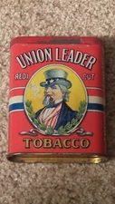 Union Leader FAT BOY "Redi Cut at sides of head" Pocket Tobacco Tin ~RARE~