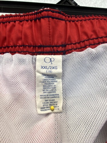 Op Ocean Pacific Boys Swim Shorts Trunks American Flag Print Youth XXL (18) - Picture 10 of 10