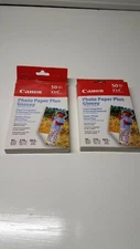 Canon Photo Paper Plus Glossy 4”x6” 50 Sheets & One pack of 25 sheet (open pack)