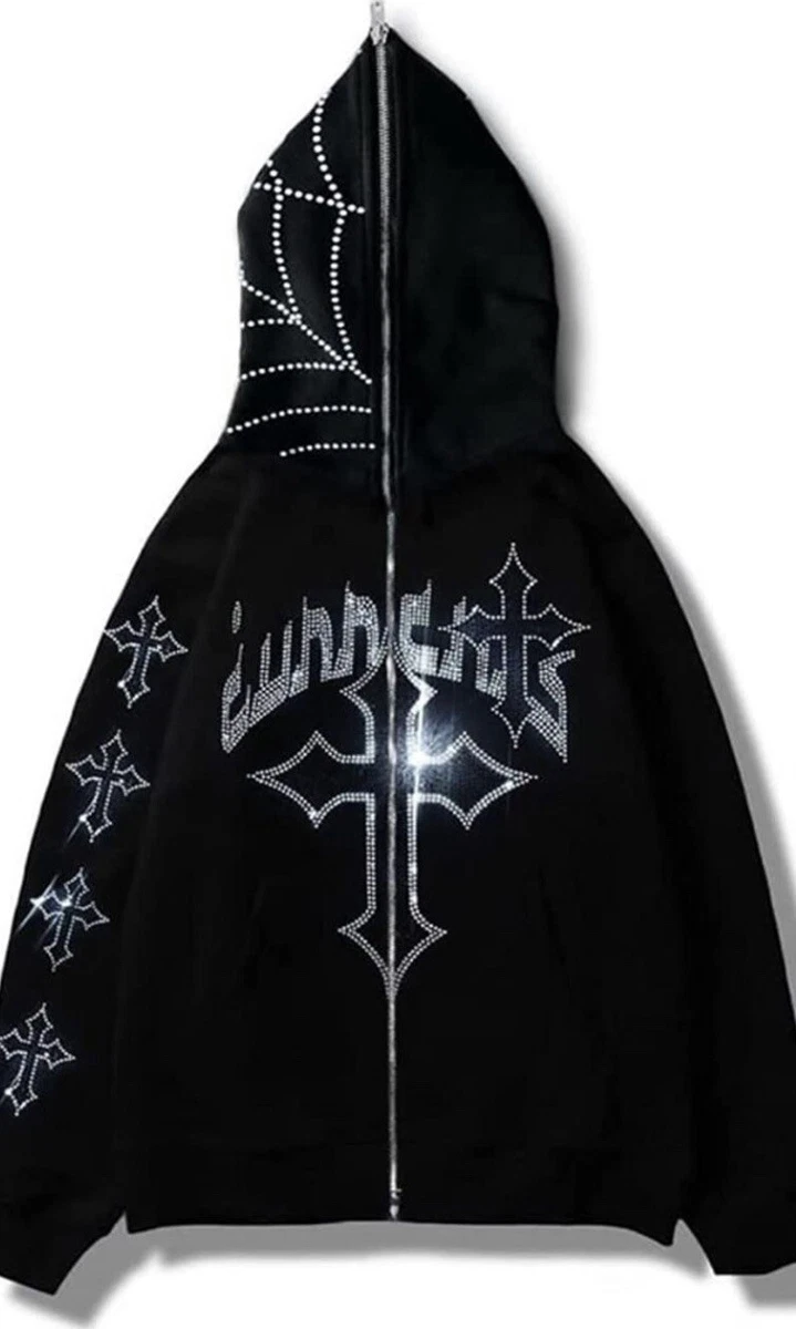 新品/翌日出荷 Wash Cross Rhinestone Hoodie メンズ | rykem.it