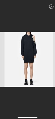 Christopher Kane Dress Black  Cut Away Shoulder Sweatshirt (Dress,Top) Size S