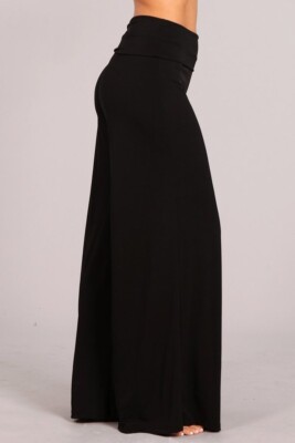 Chatoyant Wrinkle Free Palazzo Pants Black Small