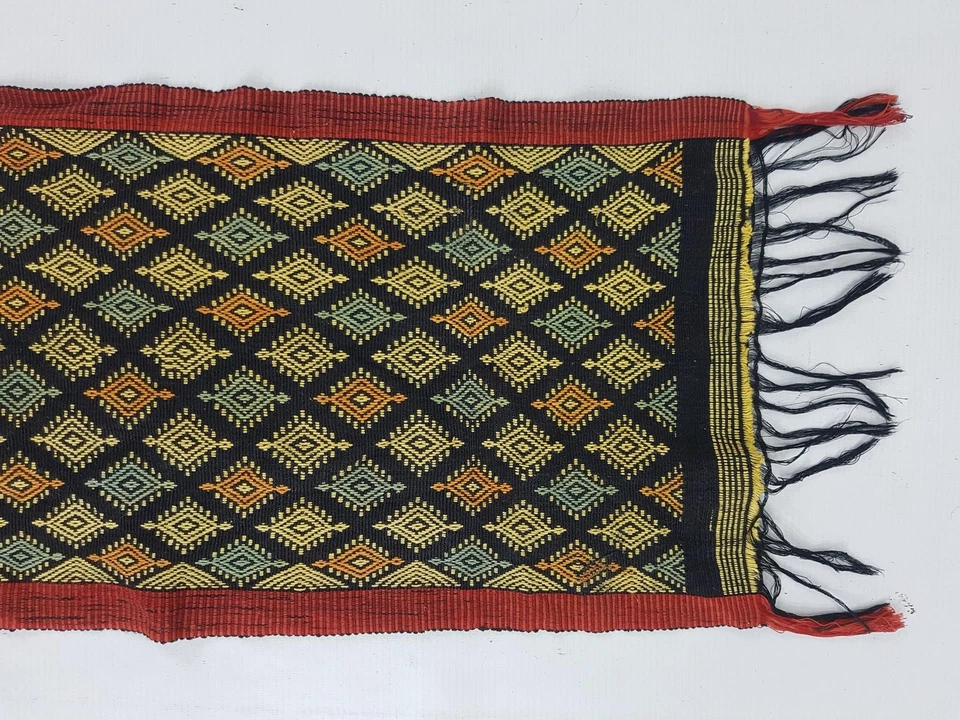 Vintage Traditional Handwoven Table Runner 47x11 inches - Image 3 of 4