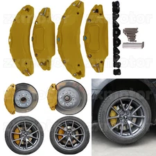 Brake Caliper Covers 18 19 Inch Wheel Hub For Telsa Model 3 Set Of 4, Yellow 