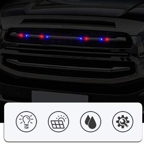 Solar Car Lights LED Flash Light Anti-theft Safety Warning Light Red & Blue - Picture 12 of 17