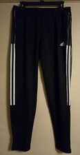 AUTH Adidas Tiro Track Pants L Large Black w/ White Athletic Athleiure zipper