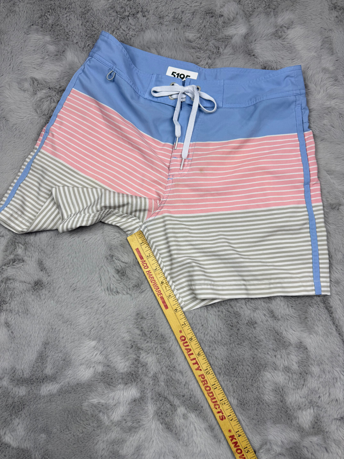 Chubbies Shorts Mens 32 Striped Blue Pink Gray Print Swim Trunks Lounge Wear