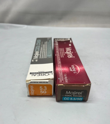 Lot of 2 - L'Oreal Majirel Cool Cover 5.3/5G Packaging Varies, Box Damaged