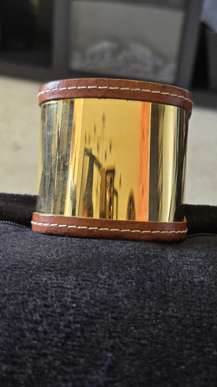 Bracciale Braccialetto Rifinito Oro Marrone Pelle Michael Kors Vendita al dettaglio $145