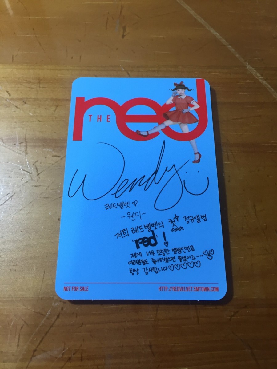 Red Velvet 1st Album The Red Dumb Dumb Wendy Photo Card Official K
