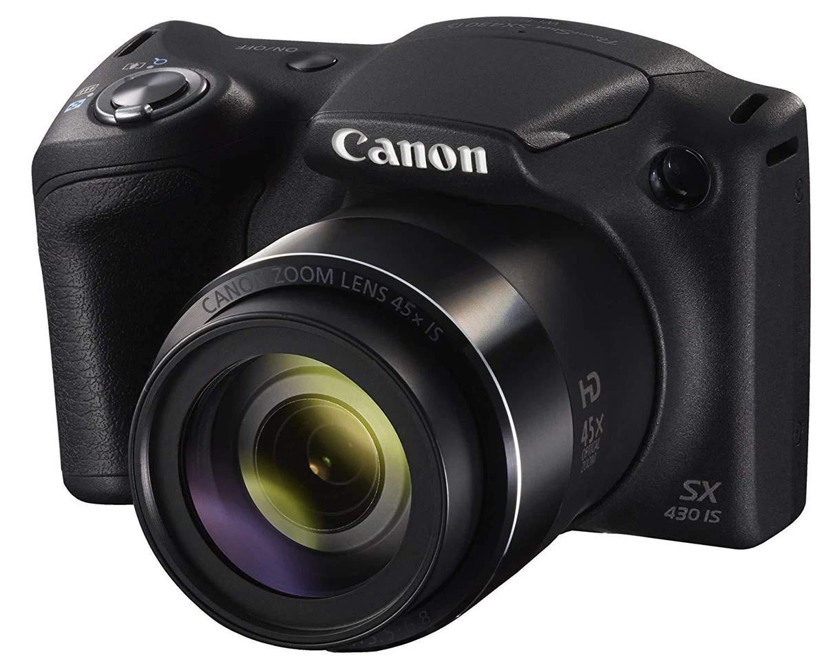 Canon PowerShot SX430 IS Black Digital Camera 20MP 45x Wi-Fi CMOS PSSX430IS EMS