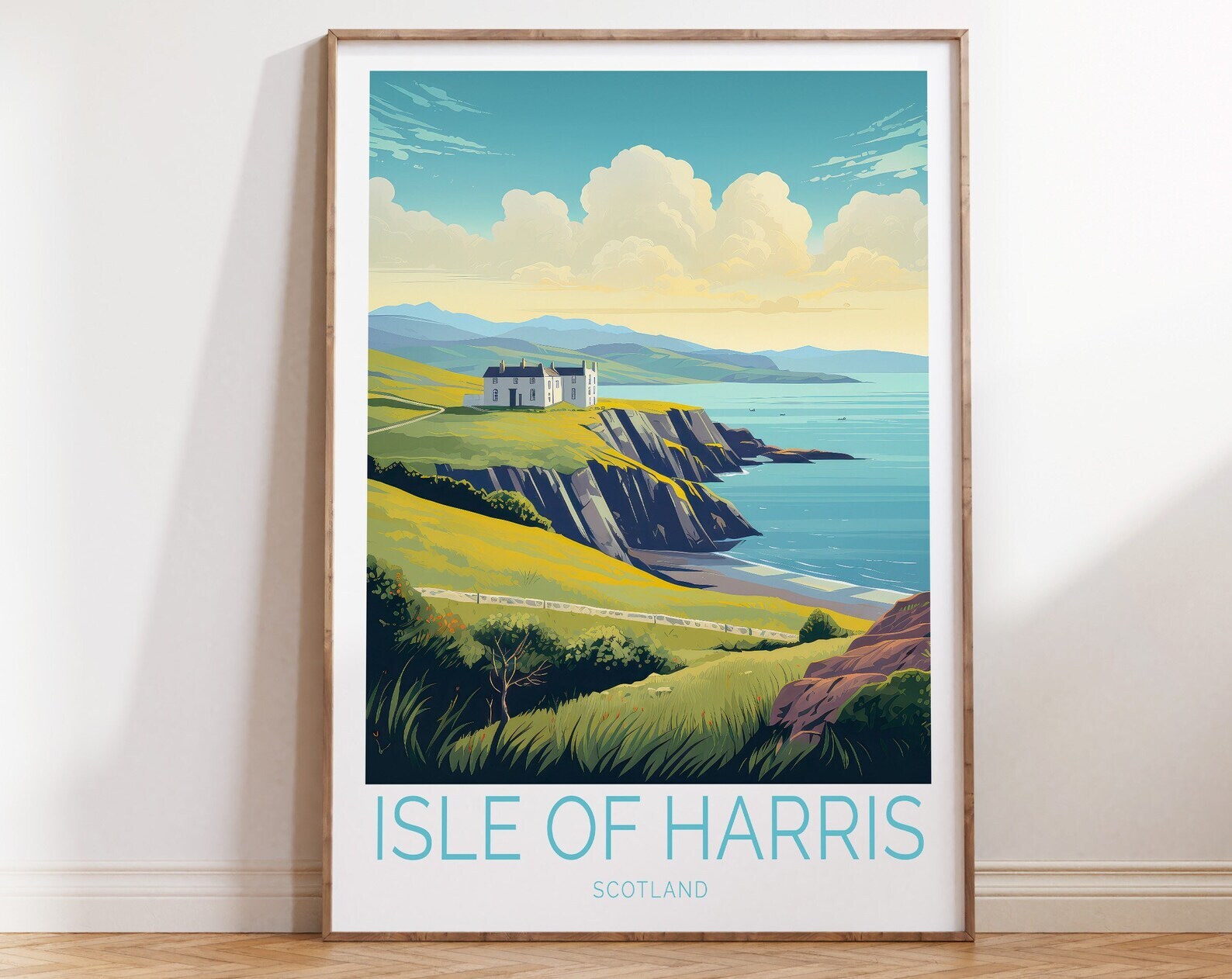 Isle Of Harris Travel Poster Scotland Travel Wall Art Isle Of Harris Scotland