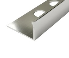 5 x Bright Silver Chrome Metal 12mm Tile Trim