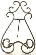 Metal folding Plate Holder Stand Tripod Book Art Display Easel 13.5” T X 9” W