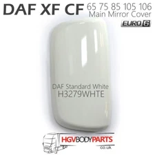 DAF XF105-106 E6, CF65-85 Main Mirror Back Cover Painted Brilliant White H3279