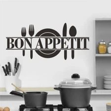 Vinyl Decal, Wall Decor - Bon Appetit (Kitchen Decal)