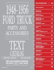 1948 - 1956 Ford Truck Parts Accessories Text Illustrations Catalog Set