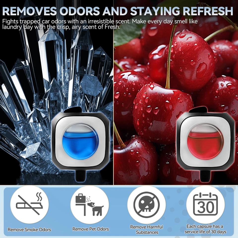 6x Ambientador de aire con clip de ventilación para automóvil aromaterapia difusor de olor camión eliminador de olores Foto 2 de 4