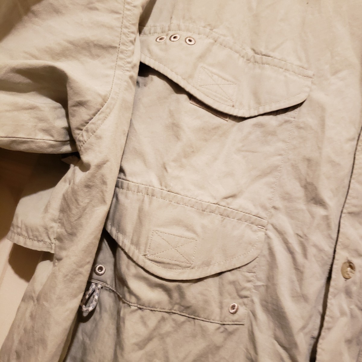 Chemise Columbia PFG Omni-Shade Homme – Beige, Boutonnée, Pêche, Taille 2XL