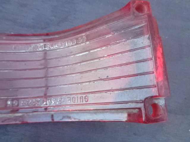 1966 Chevelle Malibu Tail Light Lens GUIDE 13 SAE STDB 66 OEM Lens - Image 3 of 4