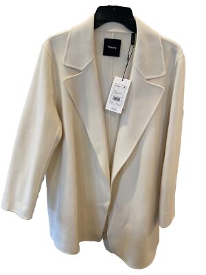 Theory Jacket Women's Clairene Wool Coat Luxe New Divide MED Theory Jacket Women's Clairene Wool Coat Luxe New Divide MED