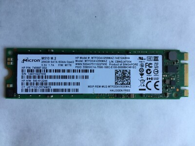 Micro M510 2280 256GB SATA 6Gb/s MLC SED LOW POWER SSD