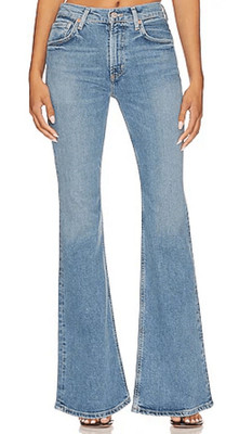 Alice + Olivia Jeans Women's Size 31 Blue Denim Low Rise Flat Front Bootcut Leg