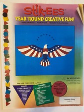 Soaring Glory Eagle July 4th/ 250th Patriotic Window Clings Vintage Stik-EES NEW