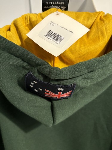 Vtg 1980’s Mr Kangaroo Fleece Men Track Top Green Hooded Zip Jacket Sz L NWT - Picture 8 of 19