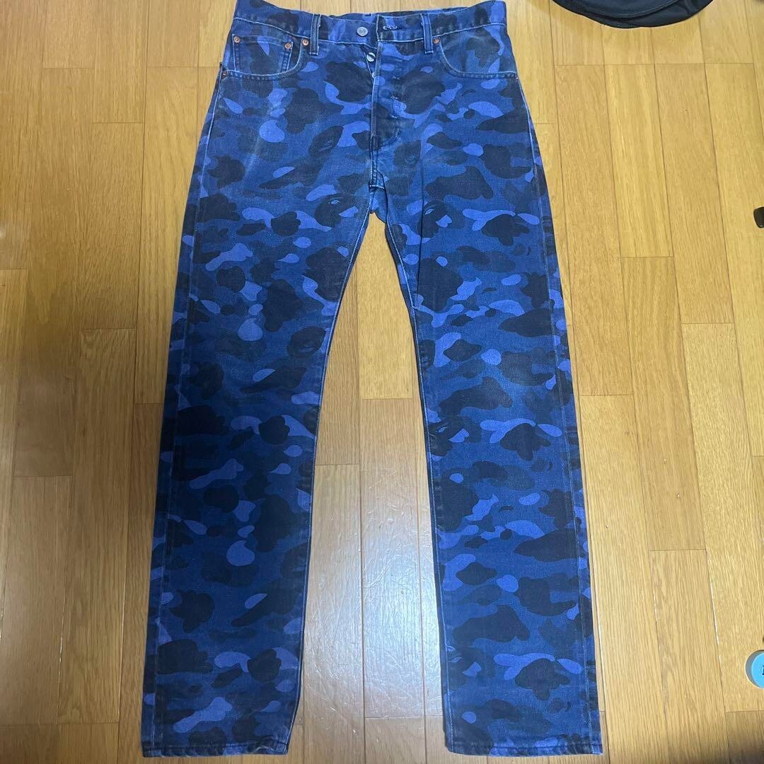 A BATHING APE Levi's CAMO W31 L32 BAPE Pants size M Rare A BATHING APE Levi's CAMO W31 L32 BAPE Pants size M Rare
