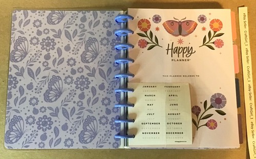 NEW! Happy Planner “MYSTIC BLOOMS” CLASSIC UNDATED HORIZONTAL Layout 12-Months - Picture 4 of 14