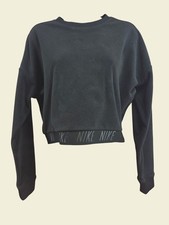 Nike Dri-Fit Women's Black Cropped Sweatshirt Small