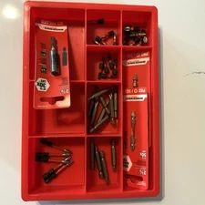 Toolbox Tray w/ 27 Milwaukee Shockwave Impact Duty Insert Bits,Holder + 12 Bonus