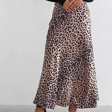 Women ladies Summer Floral Print Skirt Elasticated Waist Size 10-24 length99-105