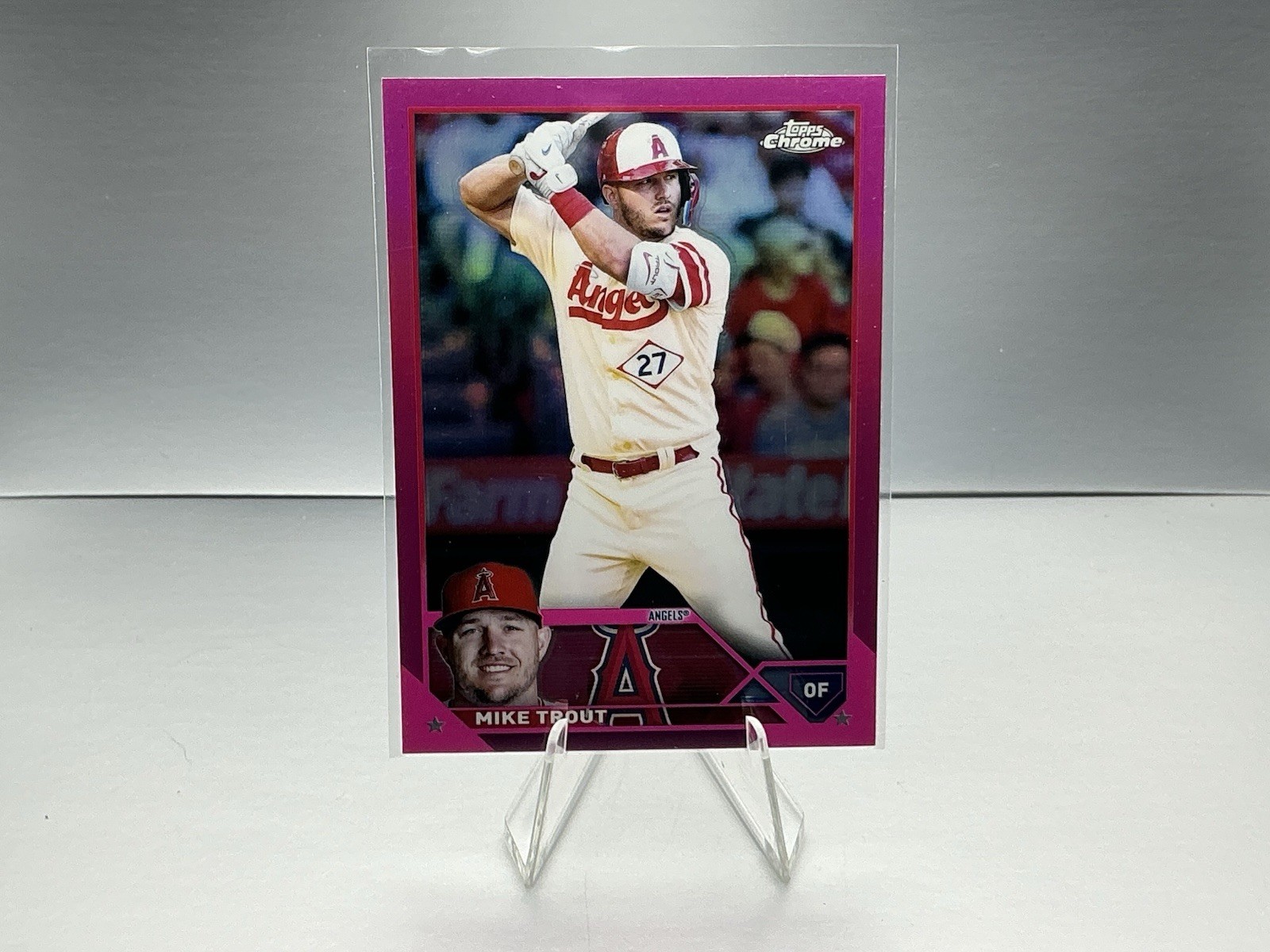 2023 Topps Chrome - Mike Trout #27 Pink Refractor
