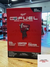 NEW Milwaukee M12 FUEL Stubby Impact Wrench Drive Size 3/8” Model# 2562-20
