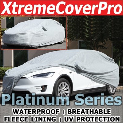 2016 2017 2018 2019 TESLA MODEL X WATERPROOF CAR COVER W/MIRROR POCKET - GREY