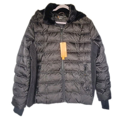 Slow Down Womens Jacket Coat Warm Winter XXL Hood Thumb Holes Zip Pockets 4156