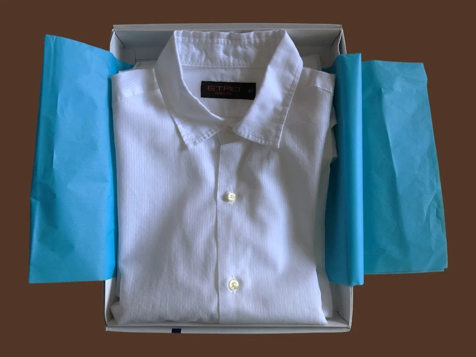 Etro Camicia bianca uomo in cotone leggerissimo - Immagine 4 di 4