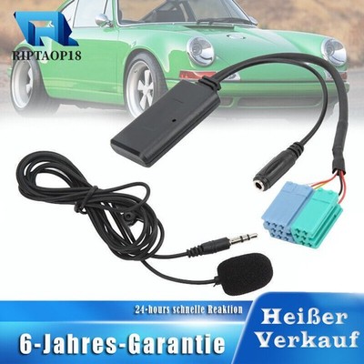 Auto Audio AUX Input Adapter Kabel Bluetooth 5.0 mit Mikrofon für Renault Espace