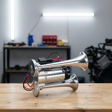 Universal 600DB Air Horn Kit with Compressor   Clear Sound for All Vehicles