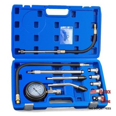 11PC Compression Tester, Automotive Engine Compression Tester Adapter Kit,