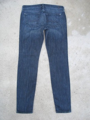 7 For All Mankind GWENEVERE SUPER SKINNY Jean Women Sz 30 Distressed Stretch L31