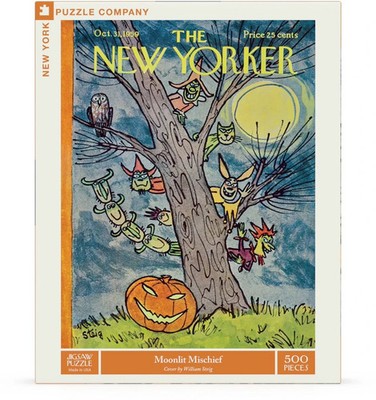 Moonlit Mischief 500 Piece Jigsaw Puzzle NYPC New