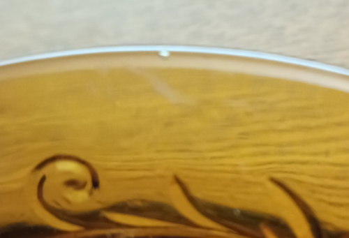 Vintage Indiana Glass Amber Daisy Pattern 10.75" Serving Platter/Vegatable bowl - Picture 18 of 19