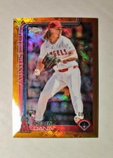 Caden Dana 2025 Topps Chrome RC Logofractor GOLD REFRACTOR 08/50 Angels #245 P6